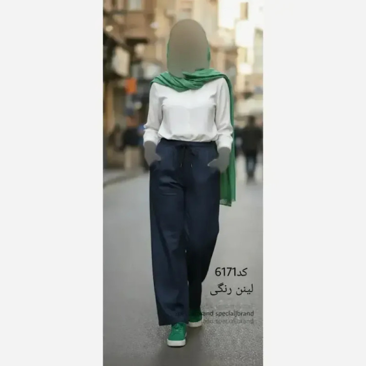 شلوار بگ لی کاغذی مشکی زنانه