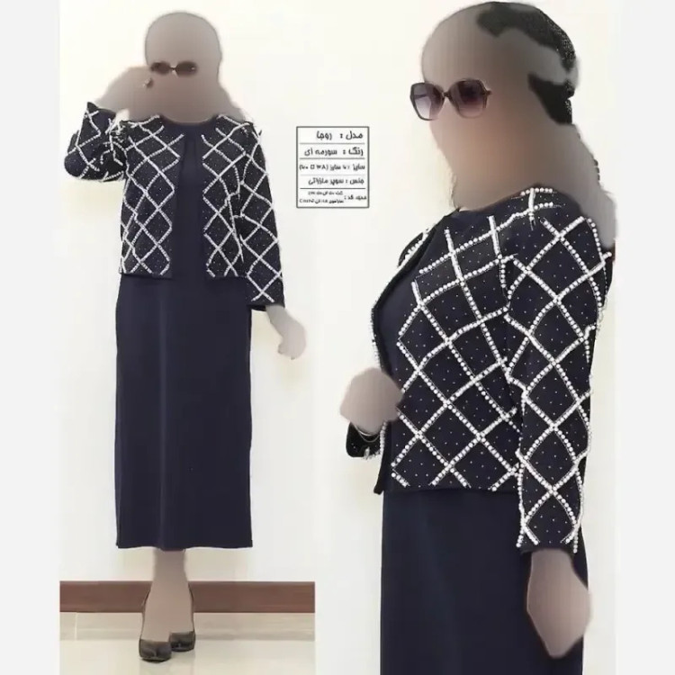 کت و سارافون زنانه بیگ سایز سوپر مازراتی مدل روجا