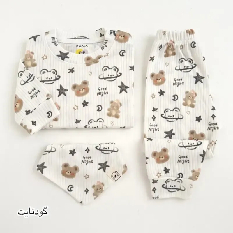 بلوز و شلوار نوزادی کبریتی نخ پنبه کوالا کیدز
