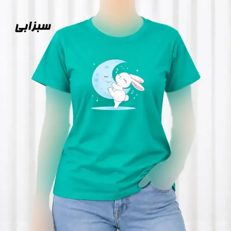 تیشرت زنانه نخ پنبه مدل خوابالو فری سایز