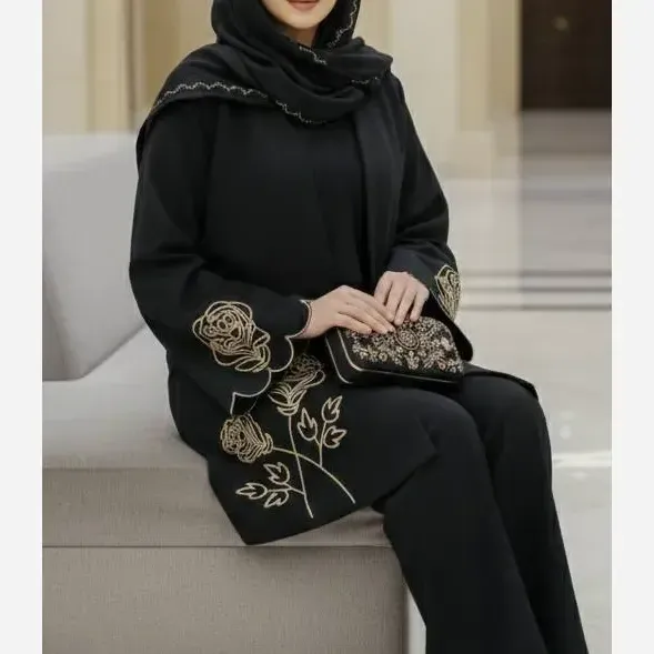 مانتو زنانه کرپ مازراتی مدل ویان آستین دالبری سایز بزرگ