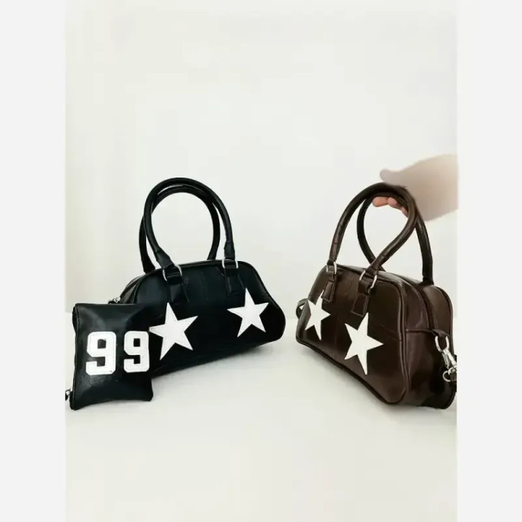 کفش کتانی ال استار رنگ مشکی و شکلاتی سایز 15 تا 29