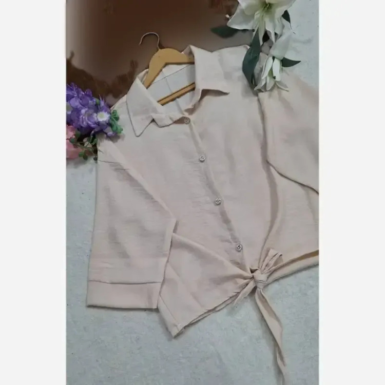 شومیز گره ای آمیتیس سوپر شانتون گرم بالا فری سایز