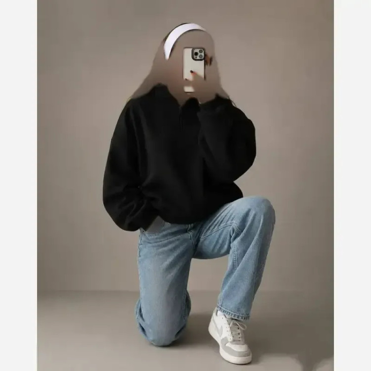 دورس نیم زیپ بیسیک داخل کرکی فری سایز