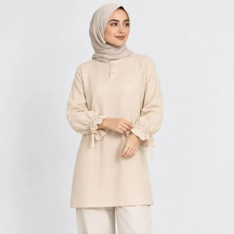 تونیک زنانه لینن مدل کوک دوزی