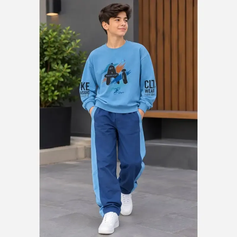 ست اسپرت دخترانه و پسرانه پنبه دورس دو نخ لاکرادار سایز 50 تا 65
